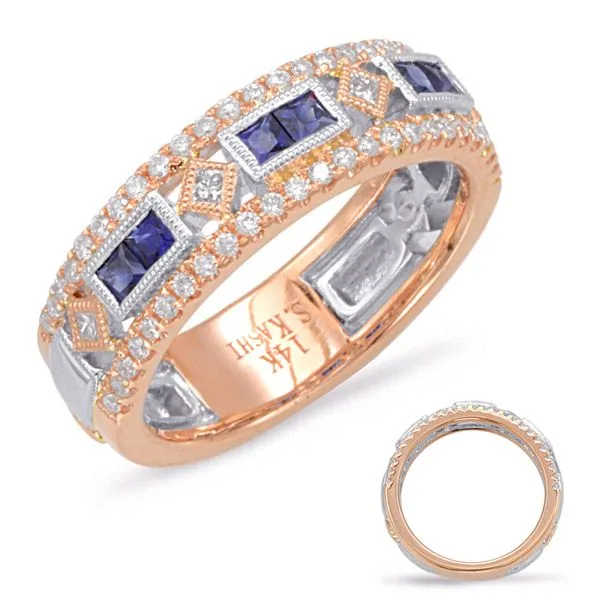 Rose & White Gold Sapphire & Diamond Rin Tennies Jewelry Appleton, WI