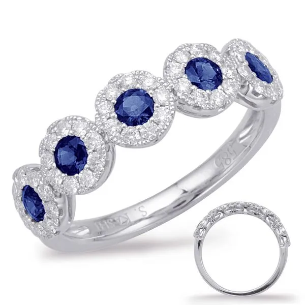 White Gold Sapphire & Diamond Ring Tennies Jewelry Appleton, WI