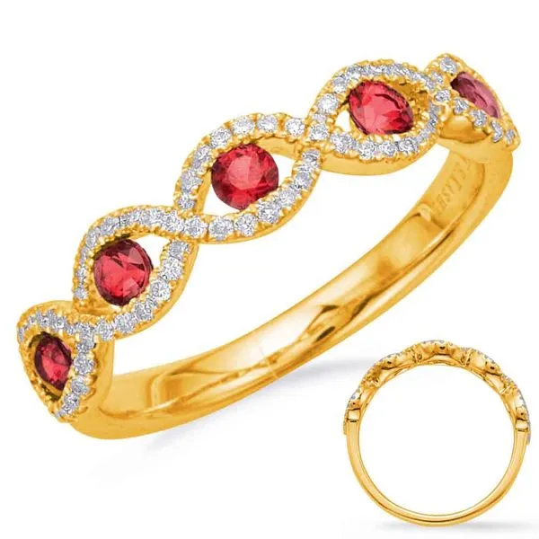 Yellow Gold Ruby & Diamond Ring Tennies Jewelry Appleton, WI