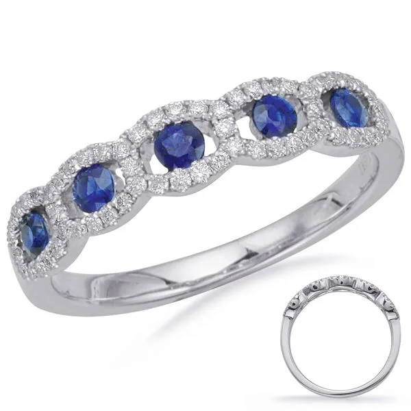 White Gold Sapphire & Diamond Ring Tennies Jewelry Appleton, WI