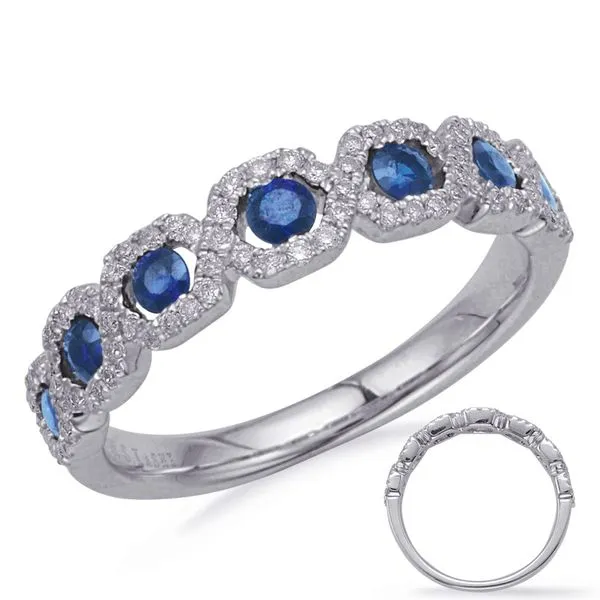 White Gold Sapphire & Diamond Ring Tennies Jewelry Appleton, WI