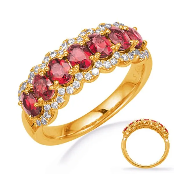 Yellow Gold Ruby & Diamond Ring Tennies Jewelry Appleton, WI