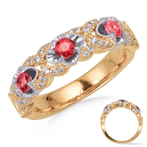 Yellow & White Gold Ruby & Diamond Ring Spencer's Jewelers Athens, GA