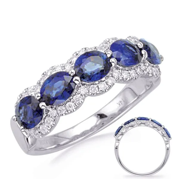 White Gold Sapphire & Diamond Ring Tennies Jewelry Appleton, WI
