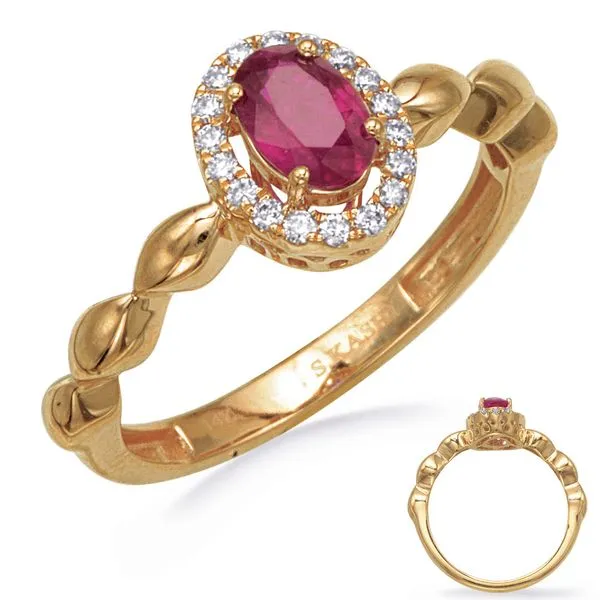 Yellow Gold Ruby & Diamond Ring Tennies Jewelry Appleton, WI