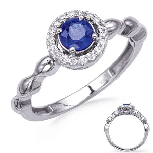 White Gold Sapphire & Diamond Ring Tennies Jewelry Appleton, WI