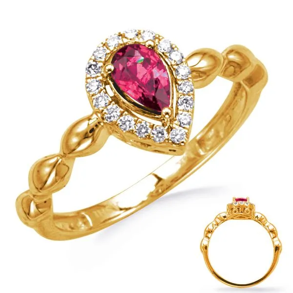 Yellow Gold Ruby & Diamond Ring Tennies Jewelry Appleton, WI