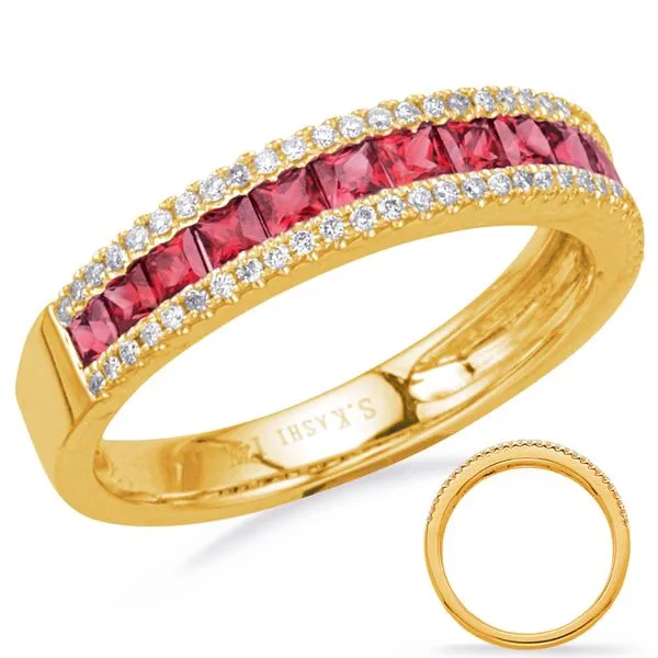Yellow Gold Ruby & Diamond Ring Tennies Jewelry Appleton, WI