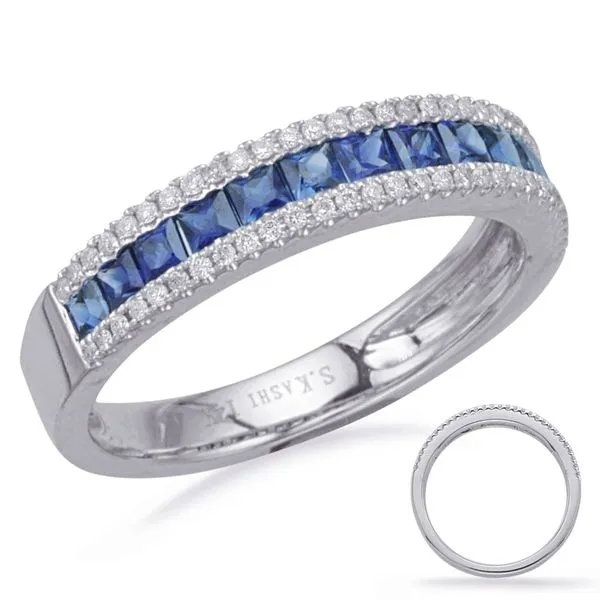 White Gold Sapphire & Diamond Ring Tennies Jewelry Appleton, WI