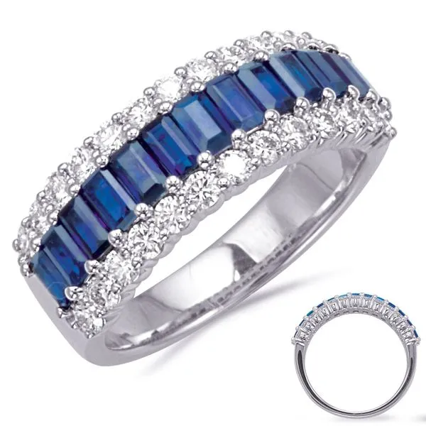 White Gold Sapphire & Diamond Ring Tennies Jewelry Appleton, WI