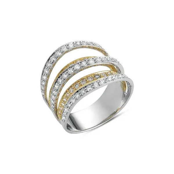 White & Yellow Gold Pave Ring Tennies Jewelry Appleton, WI
