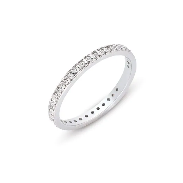 White Gold Millgrain Band Tennies Jewelry Appleton, WI