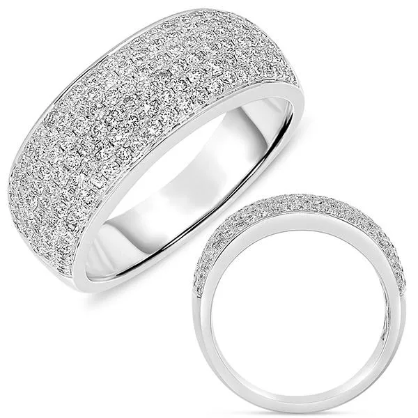 White Gold Pave Band 7.5mm Wide Tennies Jewelry Appleton, WI