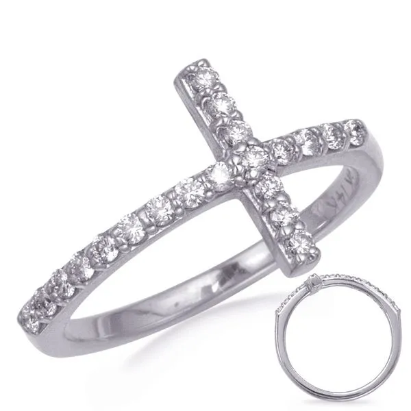 White Gold Cross Ring  2.0mm Tennies Jewelry Appleton, WI