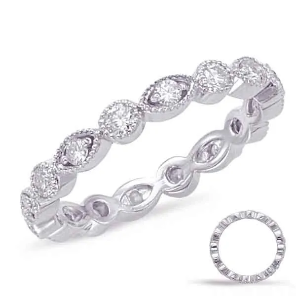 White Gold Stackable Eternity Band Tennies Jewelry Appleton, WI