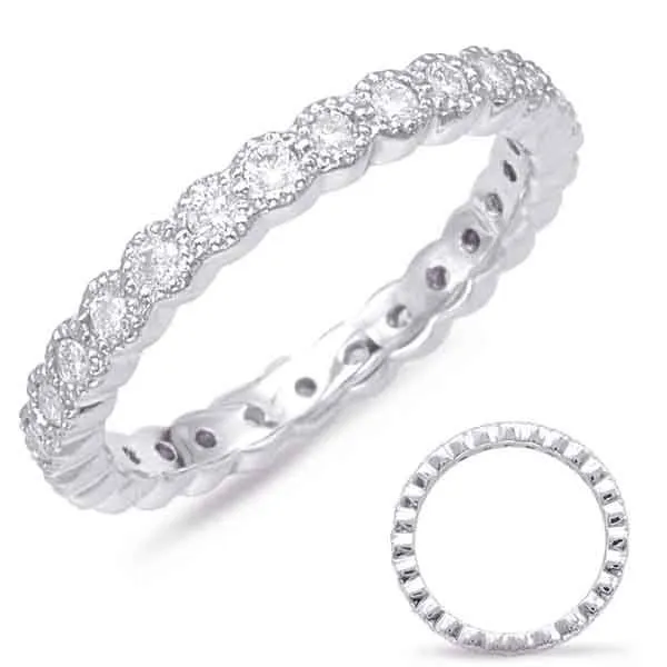 White Gold Stackable Eternity Band Tennies Jewelry Appleton, WI