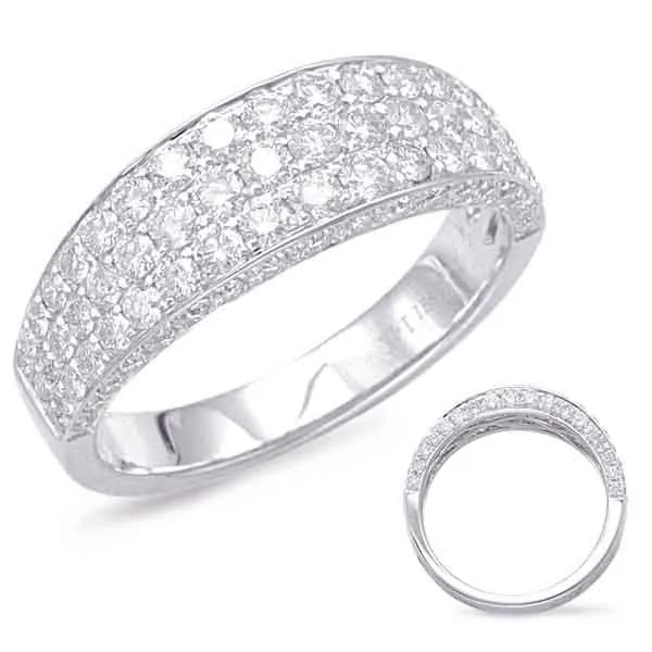 White Gold Pave Diamond Band Tennies Jewelry Appleton, WI