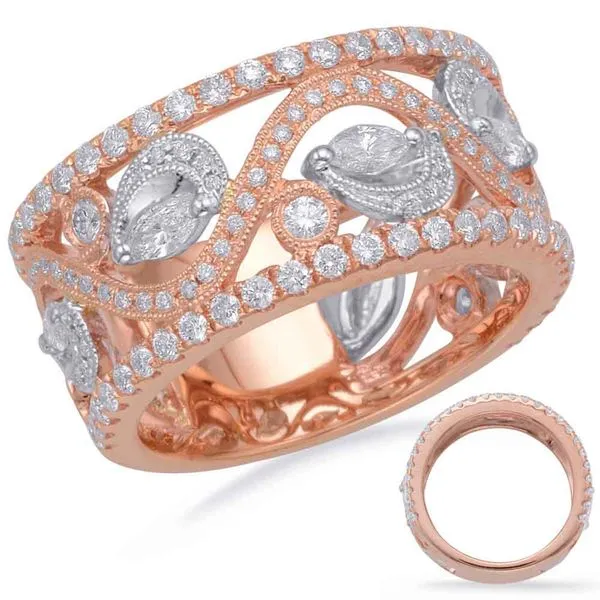 Rose & White Gold Diamond Fashion Ring Tennies Jewelry Appleton, WI