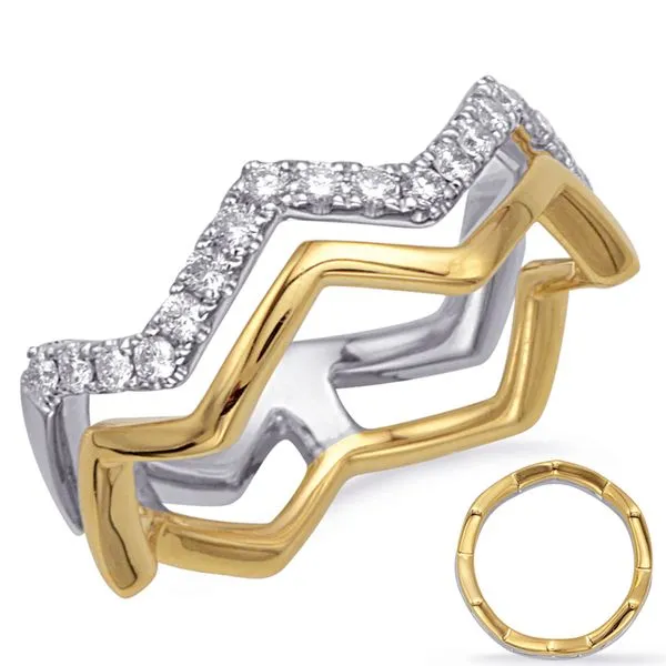 Yellow & White Gold Diamond Fashion Ring Tennies Jewelry Appleton, WI