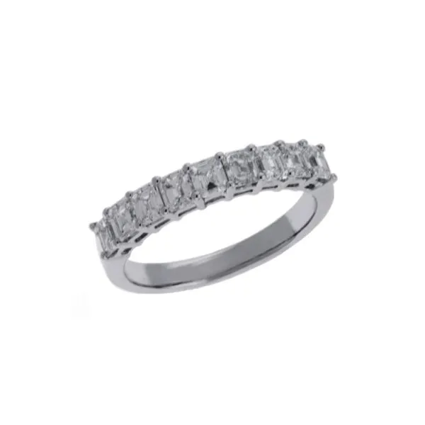 White Gold Diamond Emerald Cut Band Tennies Jewelry Appleton, WI