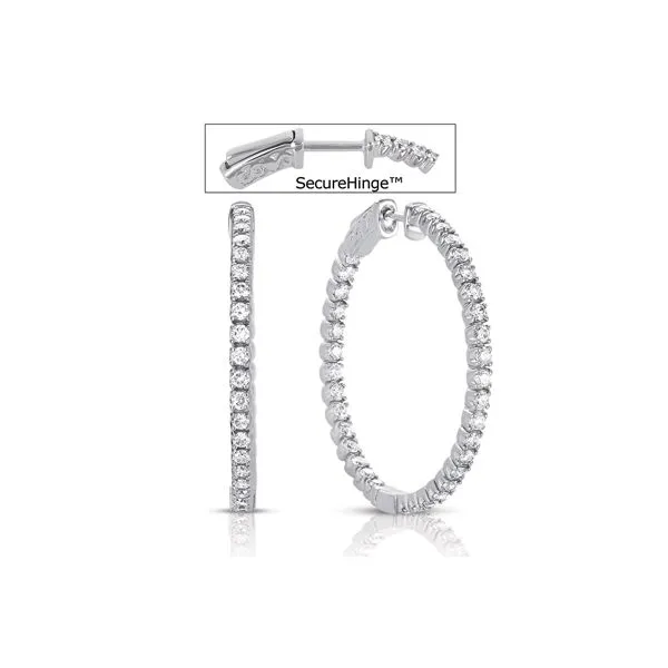 1.5 Inch  Securehinge Hoop Earring Tennies Jewelry Appleton, WI