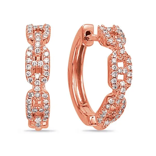 Rose Gold Diamond Earring Raleigh Diamond Fine Jewelry Raleigh, NC