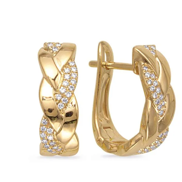 Yellow Gold Diamond Earring Ask Design Jewelers Olean, NY