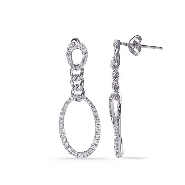 White Gold Diamond Earring Tennies Jewelry Appleton, WI