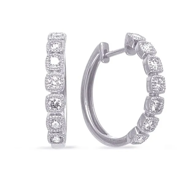 White Gold Diamond Earring Tennies Jewelry Appleton, WI