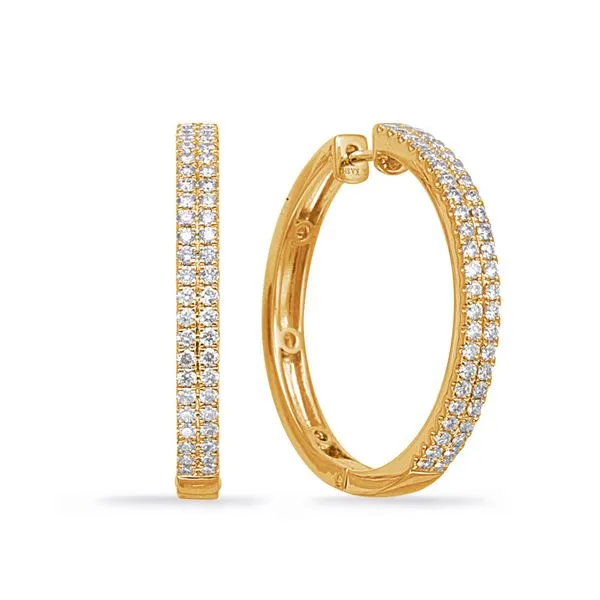 Yellow Gold Diamond Earring Tennies Jewelry Appleton, WI