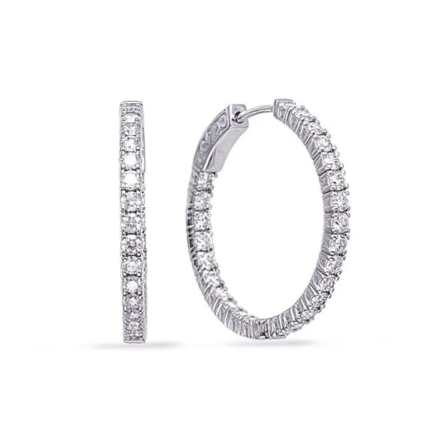 White Gold Diamond Earring Tennies Jewelry Appleton, WI