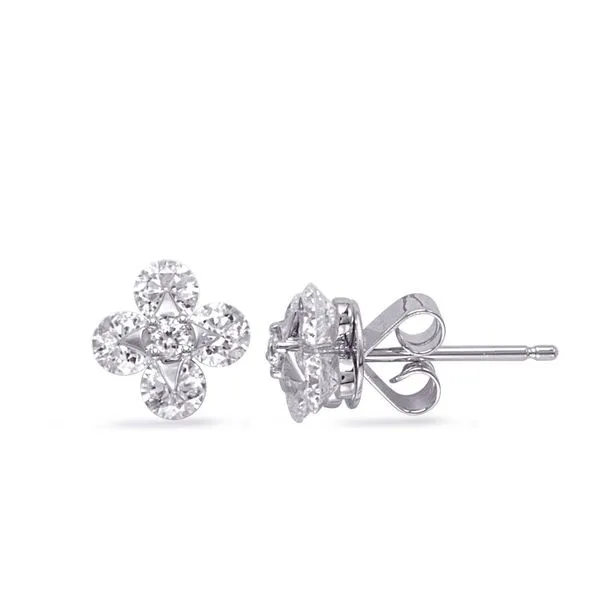 White Gold Diamond Earring JBC Gems Medford, OR