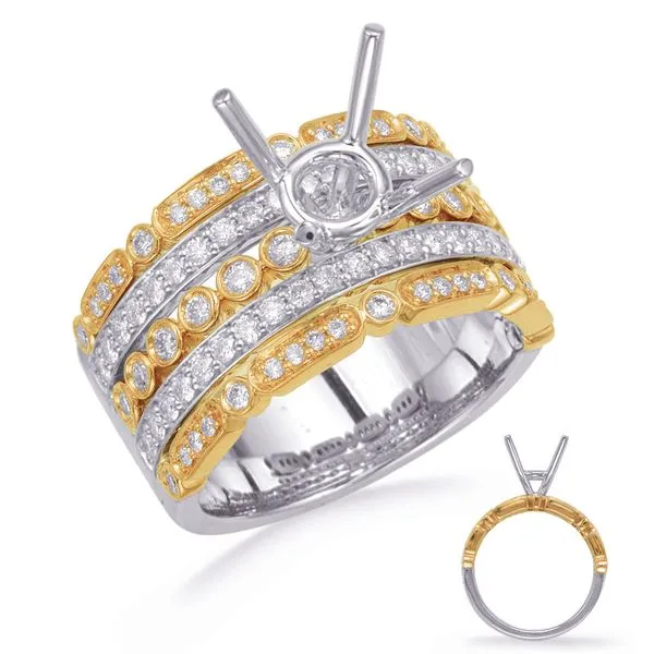 Yellow & White Gold Engagement Ring Tennies Jewelry Appleton, WI