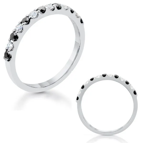 White Gold & Black Diamond Matching Band Spencer's Jewelers Athens, GA