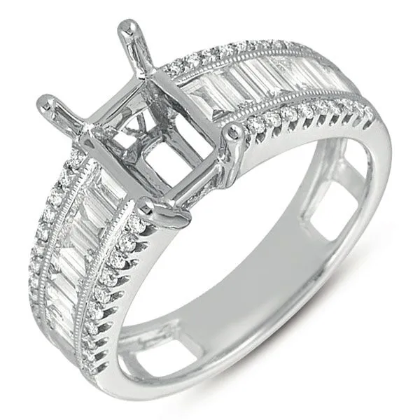 White Gold Pave Engagement Ring Tennies Jewelry Appleton, WI