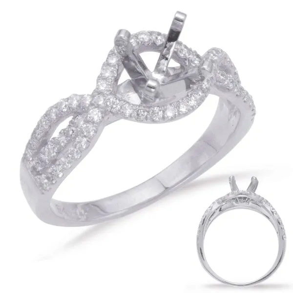 White Gold Halo Engagement Ring Tennies Jewelry Appleton, WI