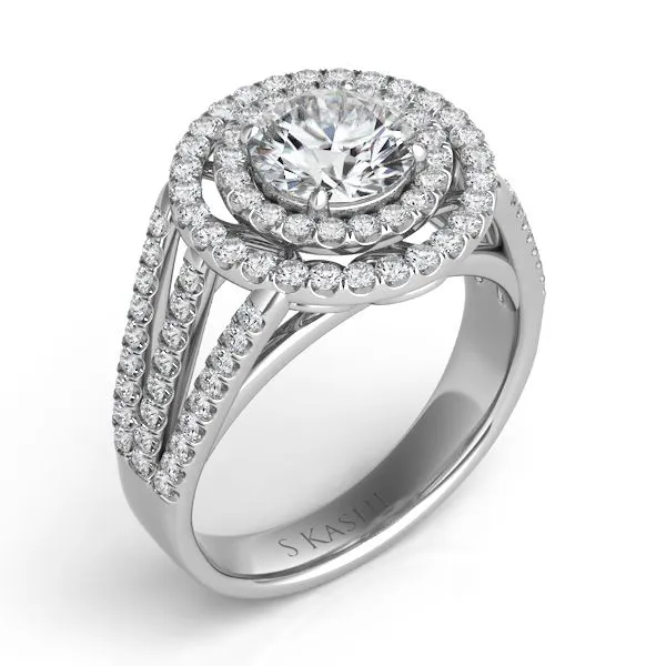 White Gold Pave Engagement Ring Tennies Jewelry Appleton, WI