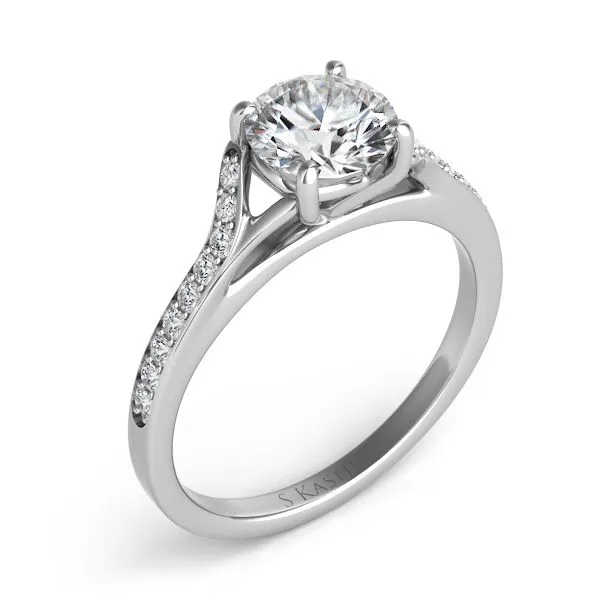 White Gold Pave Engagement Ring Tennies Jewelry Appleton, WI