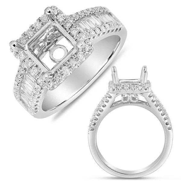 White Gold Pave Halo Ring Tennies Jewelry Appleton, WI