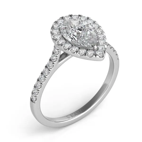 White Gold Halo Engagement Ring Tennies Jewelry Appleton, WI