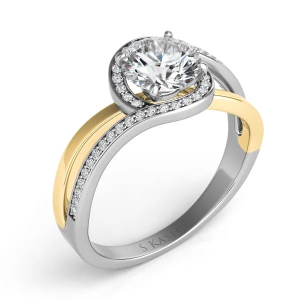 White & Yelllow Gold Engagement Ring Tennies Jewelry Appleton, WI