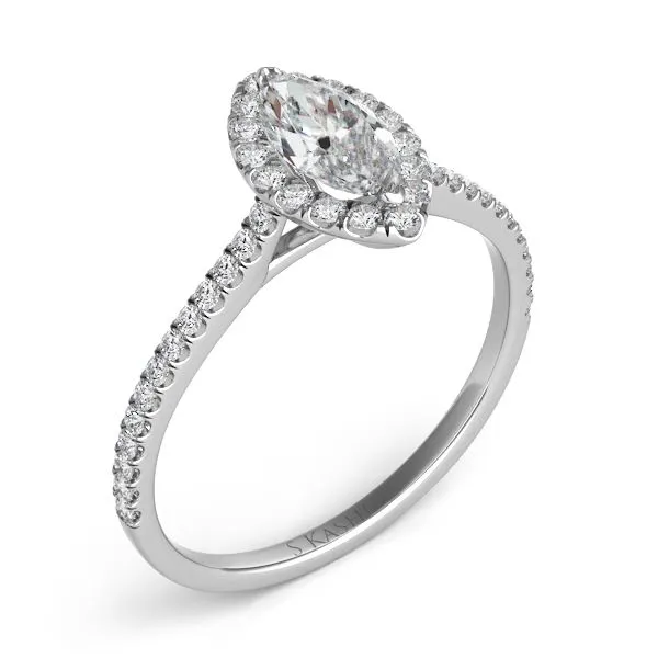 White Gold Halo Engagement Ring Tennies Jewelry Appleton, WI