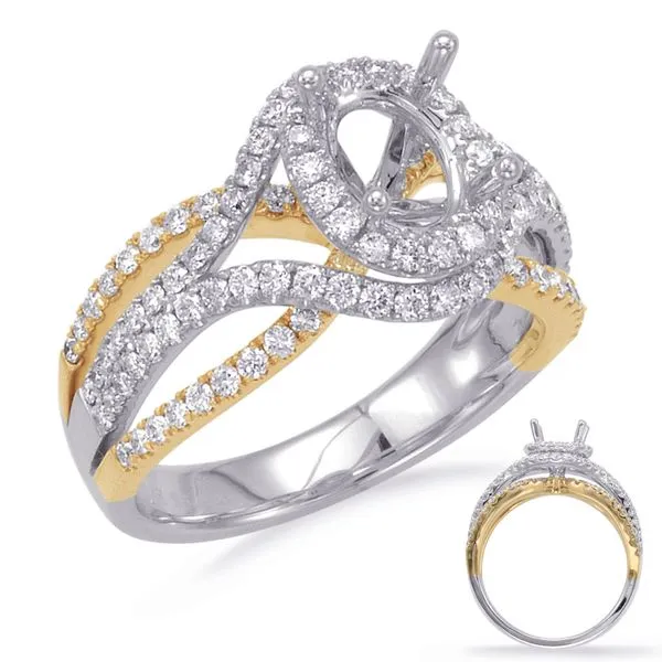 White & Yellow Gold Engagement Ring Tennies Jewelry Appleton, WI