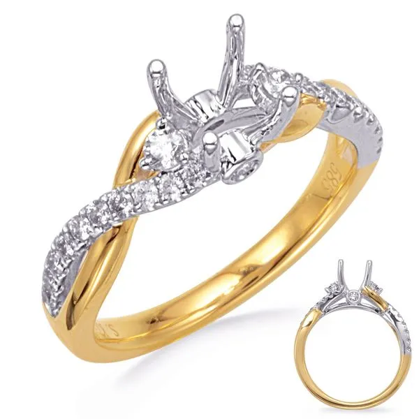 Yellow & White Gold Engagement Ring Tennies Jewelry Appleton, WI