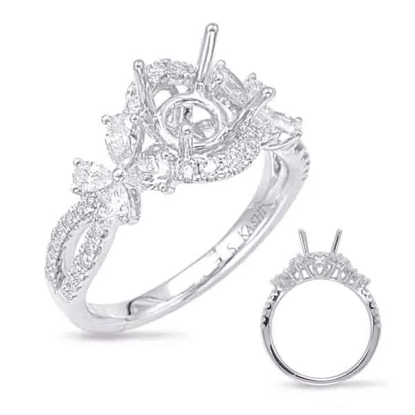 White Gold Halo Engagement Ring Tennies Jewelry Appleton, WI