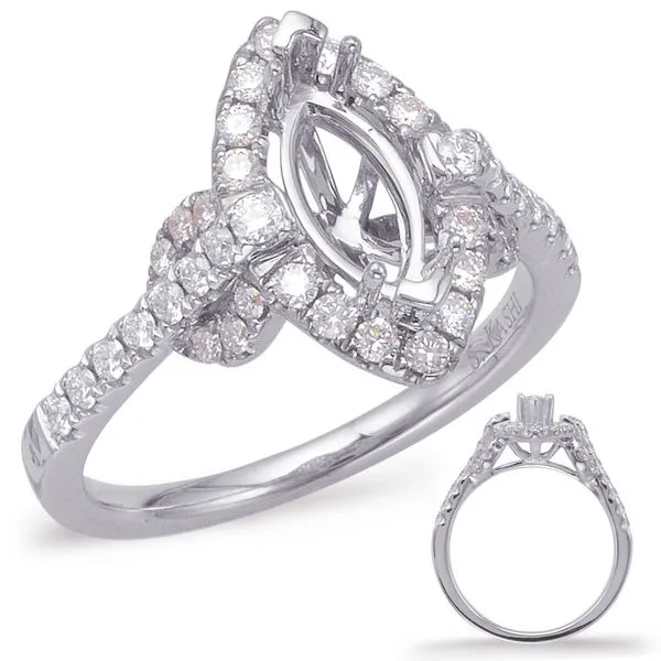 White Gold Halo Engagement Ring Tennies Jewelry Appleton, WI