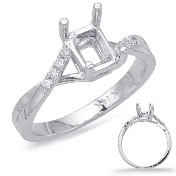 White Gold Halo Engagement Ring Tennies Jewelry Appleton, WI