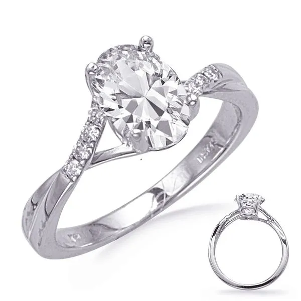 White Gold Halo Engagement Ring Tennies Jewelry Appleton, WI
