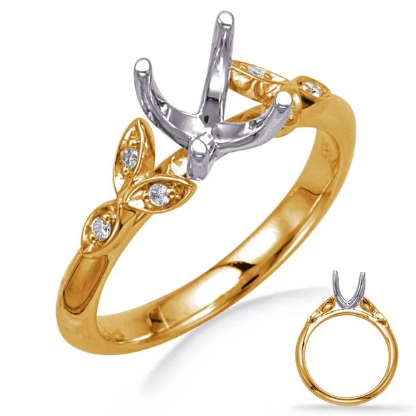 Yellow and White Gold Engagement Ring Tennies Jewelry Appleton, WI