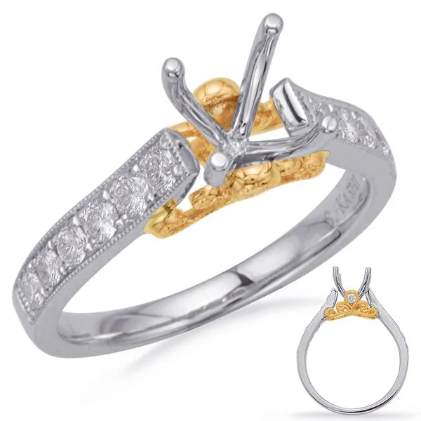 Yellow & White Gold Engagement Ring Tennies Jewelry Appleton, WI